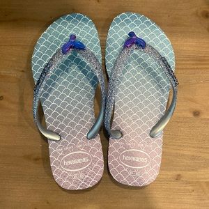 Brand new! Mermaid/ sparkle flip flops